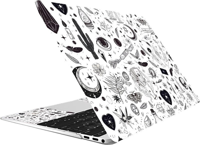 CREATCABIN Tarot Theme Laptop Notebook Skin Sticker Laptop Cover Decals Fits 12 13 13.3 14 15 inch Universal Reusable Vinyl Skin Stickers Cover Art Decal Notebook PC Personalized Protector - Image 1